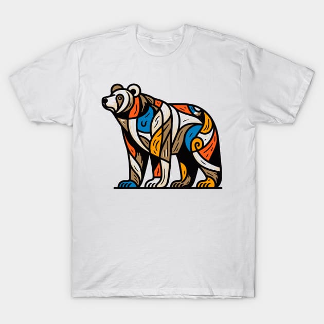 Bear illustration. Illustration of a bear in cubism style T-Shirt by gblackid